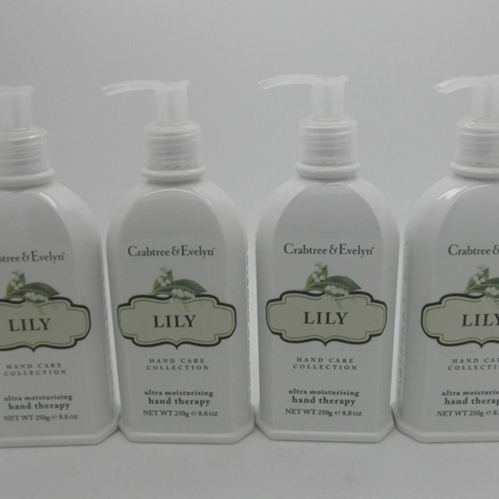 Original Formula Crabtree Evelyn LILY Ultra-Moisturizing Hand Therapy 8.8 oz X4
